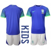 Dětský Fotbalový dres Brazílie MS 2022 Venkovní Krátký Rukáv (+ trenýrky)
